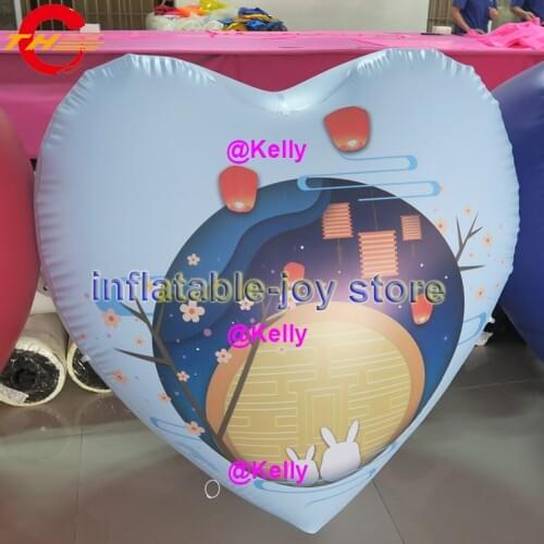 2pcs per lot free shipping inflatable heart balloon for wedding party events decoration, stage heart shape inflatable balloons