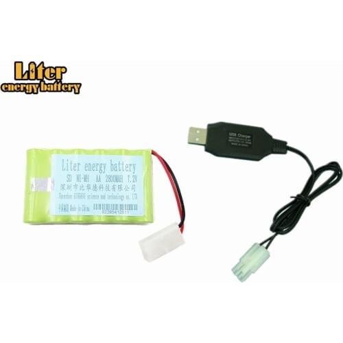 2800mah 7.2v rechargeable battery With Charger pack battery nimh 7.2v aa nimh battery For Remote control electric toy tool boat