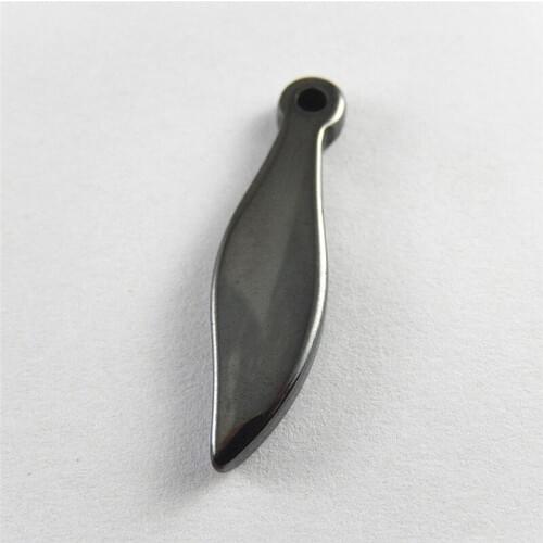 5pieces)Creative Black Hematite Sward Shape Necklace Pendant Bracelet Charms 35*23mm Punk Man Jewelry Accessories Crafts 52181
