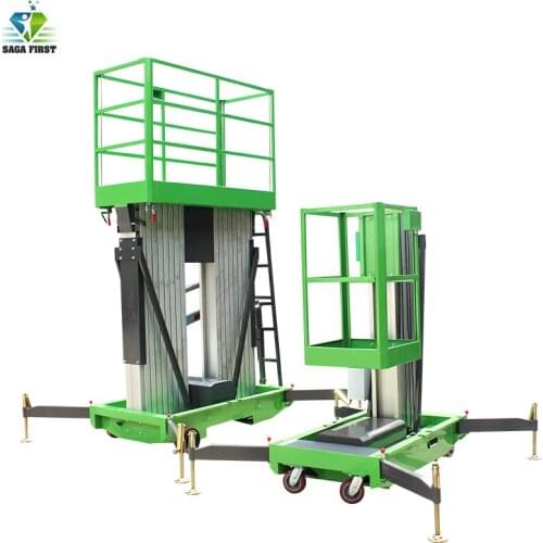 6m 8m One Man Work Lift Single Post Aluminum Alloy Lift