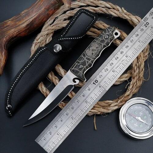 7.9 "straight knife 5CR13 stainless steel high hardness outdoor climbing camping survival tool hunting straight knife