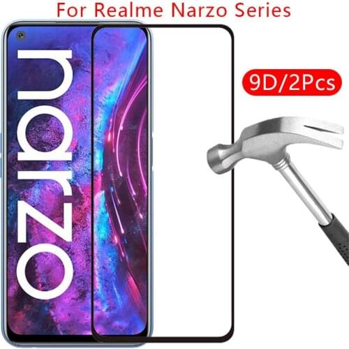 9d screen protector tempered glass case for realme narzo 20 30 pro 5g 30a 20a 10a 10 cover on realmi protective phone coque bag
