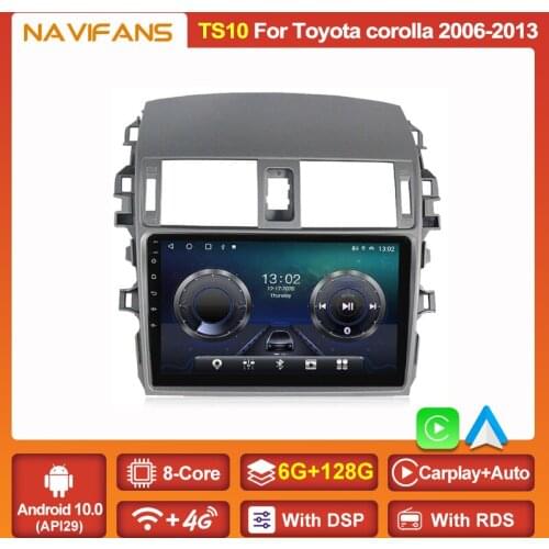 DSP Android 11 Car Radio Multimedia Player For Toyota Corolla E140/150 2008 2009 2010 2011 2012 2013 GPS Navi BT5.0 Auto Stereo