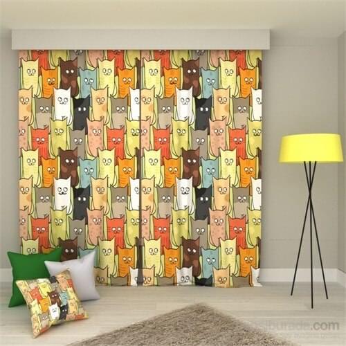 Erenev Kitty Board Pattern Backdrop Curtain