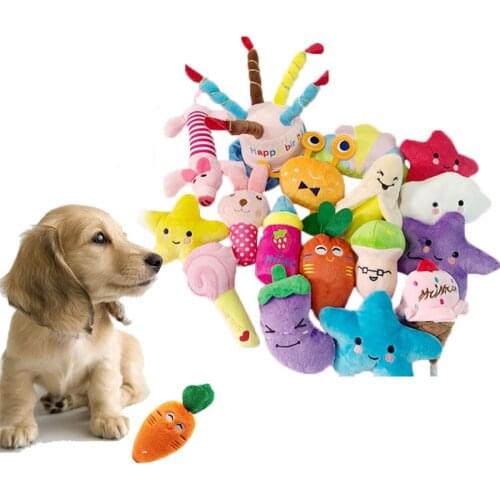 Puppy Dog Toys Cute Plush Stuffed Squeaky Lovely Products Pet Small Dog Tugging Chew Quack Sound Toy Peluche Puppy Accessories