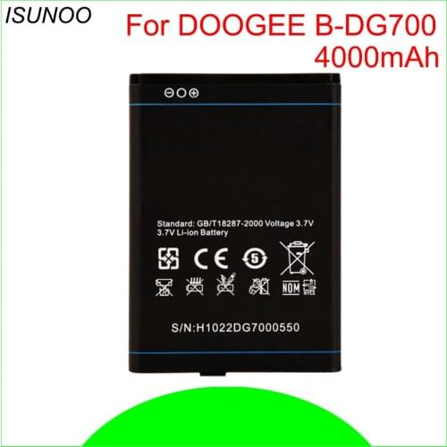ISUNOO 5pcs/lot Built-in BDG700 B DG700 B-DG700 Battery For Doogee TITANS2 BDG700 Phone Replacement Batteria 4000mAh Accumulator