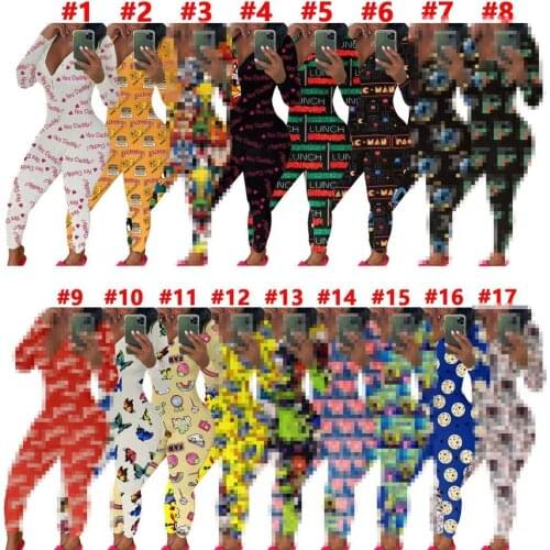 2021 New Summer Womens Jumpsuit Cartoon Pattern Printing Casual Home Womens Jumpsuit