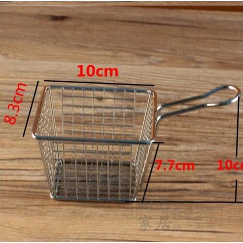 A06 Kitchen cooking tool 304 Stainless Steel Fried Dumplings Chicken Basket French Fries Circle Oil Sieve Colanders & Strainers