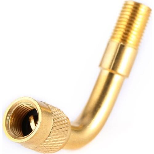 90 Degree Brass Air Tyre Valve Stem With Extension Adaptor Auto Car Tire Stem Extender For Truck Motorcycle Cycling Accessories