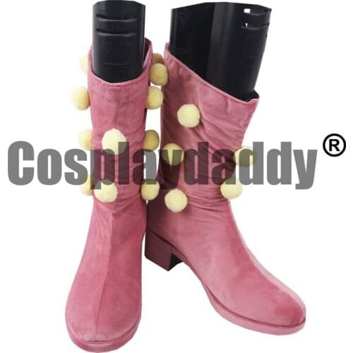 JoJos Bizarre Adventure Steel Ball Run Lucy Steel Pendleton Anime Cosplay Pink Shoes Boots S008