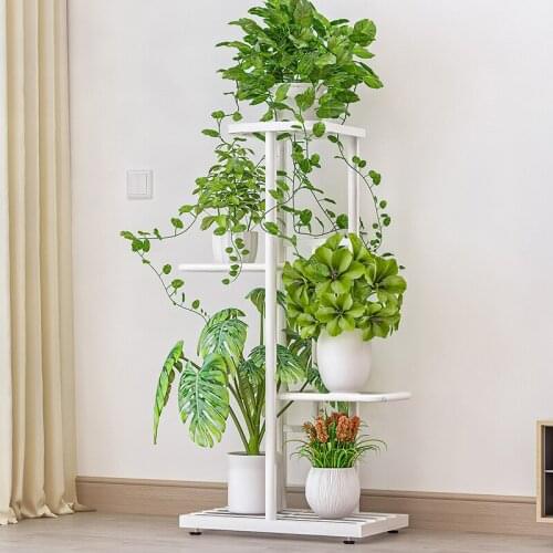 Metal Plant Shelves Plant Stand Multiple Flower Pot Holder Shelves Planter Rack Flower Plant Storage Organizer Display Balcony