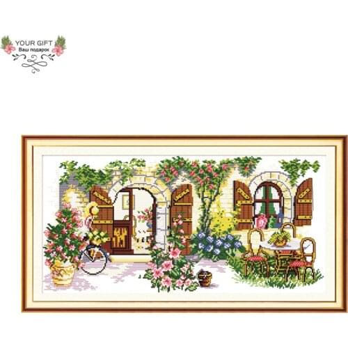 Your Gift F072 Free Shipping 14CT 11CT Counted and Stamped Home Decor Ideal House Needlepoints Embroidery Cross Stitch Kits