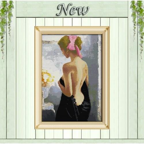 Bath beauty girl decor diy painting counted printed on canvas DMC 11CT 14CT kits chinese Cross Stitch embroidery needlework Sets