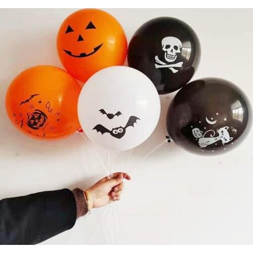 20pcs/lot Skull Bat Pumpkin Halloween Decor Balloon Birthday Party Decor Kid Halloween Festival Toy inflatable Helium Air Balls