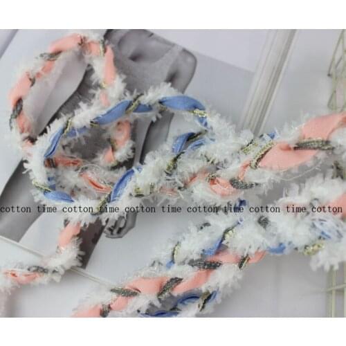 4yards/lot Mixed Braid Rope 2cm Golden Sewing Accessery Twisted Cords Polyester mixed braided rope 20mm width Craft Decor Ropes