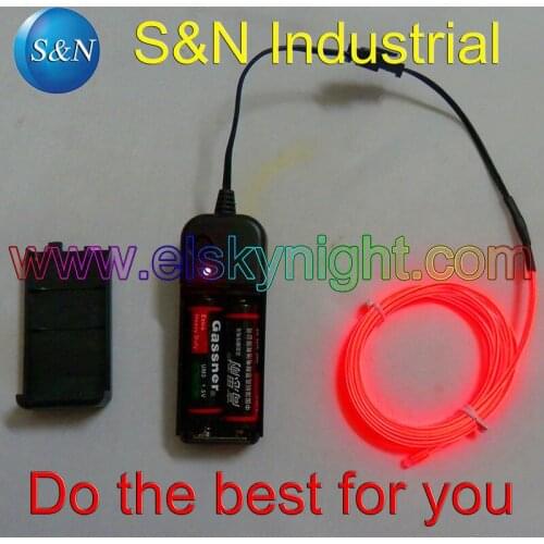 Premium qulity )Red el wire panel 1 meter+inverter with indicator free shipping (factory sales,any requires can be enquired)