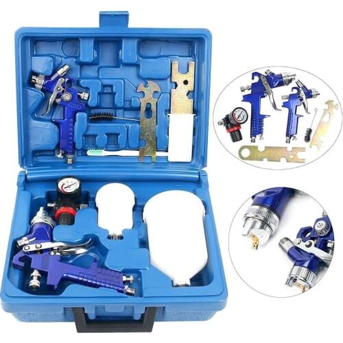 Professional 1.4&0.8mm HVLP Gravity Feed Professional Cars Sprayer Airbrush Pneumatic Guns 600&250ml Cup SET