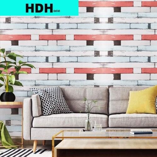 Colorful Stripe Self Adhesive Wallpaper Wood Grain Pattern Contact Paper for Walls Cabinet Shelf Stripe Peel and Stick Wallpaper