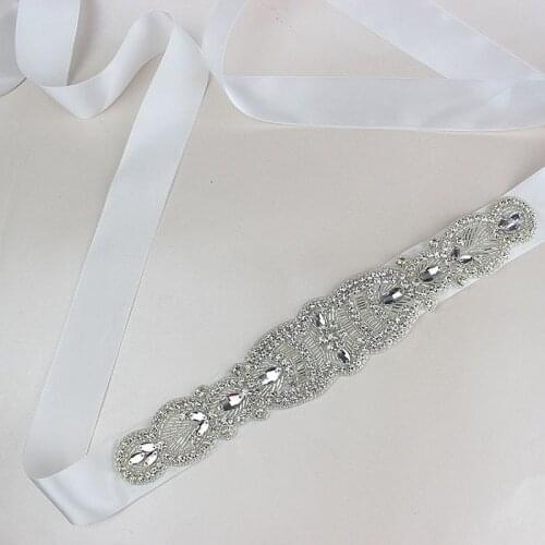 Special Design Wedding Sashes Shining Rhinestones Glass Crystal Bridal Belts Wedding Women Sash Belt Cheap Bride Belts