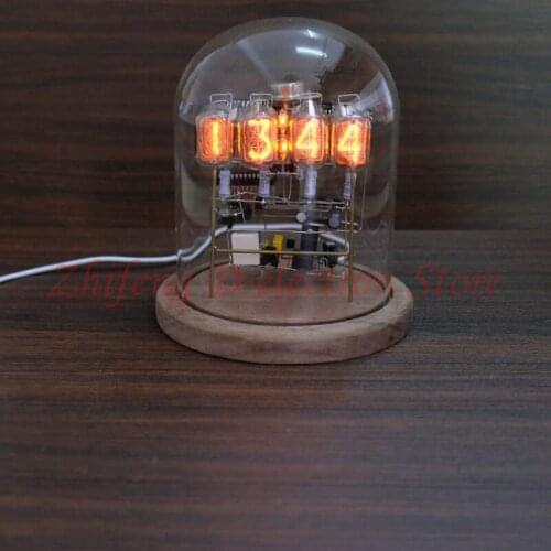 IN12 Glow Tube Scaffolding Clock, retro cyberpunk desktop decoration, nostalgic handmade creative clock, Christmas gift