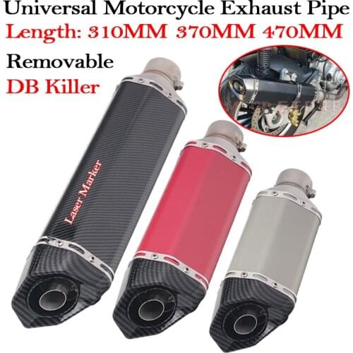 36~51mm Universal Motorcycle Exhaust 310mm 370mm 470mm Modified Motorbike Escape Movable DB Killer 51MM Modify Motocross Muffler