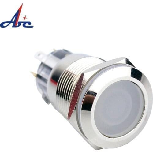 Waterproof 22mm 3V 5V 12V 24V 110V 220V Full-illumintaed RGB LED Momentary 1NO1NC Metal Push Button Switch