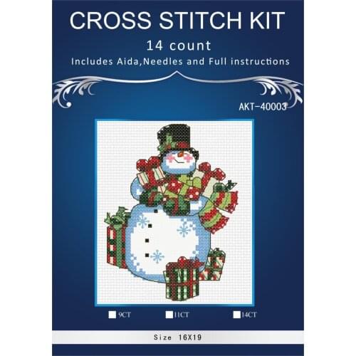 Top Quality Lovely Hot Sell Counted Cross Stitch Kit Snowman Jingle Bells Christmas Tree Ornament Ornaments Dim 08896