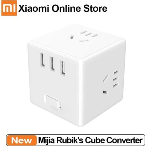 Xiaomi Mijia Rubiks Cube Converter Protection Design Strip 3USB Socket PD Fast Charger plug-in Power Electric Wired Converter