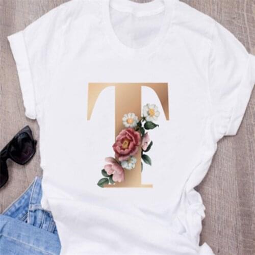 Summer Letter Graphics Printed Women T-shirt Harajuku Short-Sleeved O-Neck Tees Shirt Women Clothing White Tops