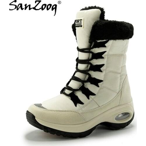 Women Snow Boots Winter Fur Ankle Boot Warm Plush Waterproof Shoes Female Bottines Femme Hiver 2021 Buty Zimowe Damskie