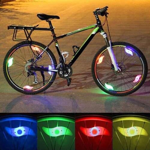1 pc LED Bicycle Light At Night Cycling Accessories Safety Warning Light RGB Waterproof Button Battery Power Supply