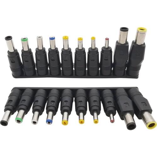 10pin DC Multi Connectors Notebook Mobile DC Power Adapter 5.5 x2.1mm Female Jack Interface Converter Jack to Plug Terminals Set