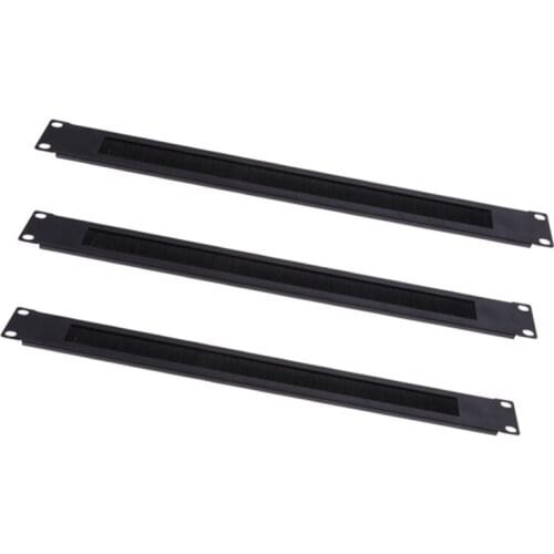 1U 19Inch RACK MOUNT Blanking Plate Rack Mounting Blank Network Brush Panel Server Cabinet Cable Management
