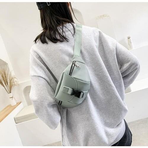 2021 Women Waist Packs Chest Bag Zipper Waterproof PU Bags Travel Purse Phone Pouch Pack