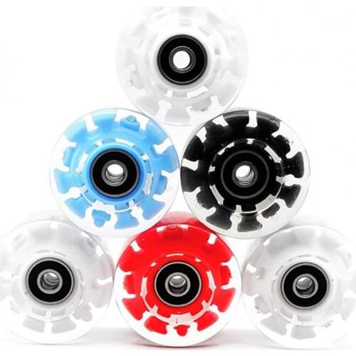 4Pcs Luminous Flash Roller Skating Skateboard Wheels with Bearing Magnetic Core Luminous Flash Roller