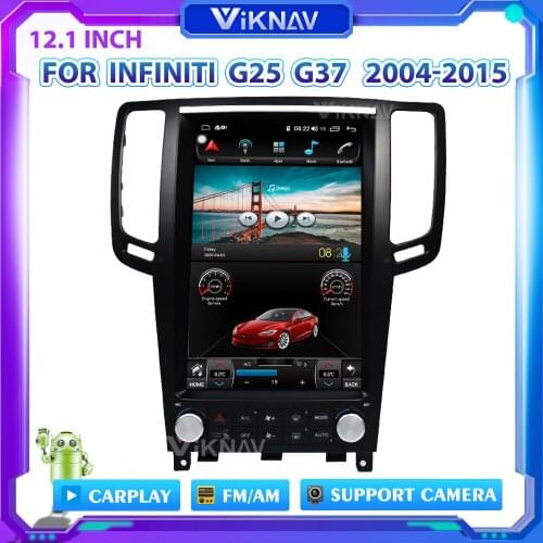 12.1inch Car radio With screen DVD multimedia player For Infiniti G25 G37 2004-2015 HD screen Car Player GPS Navigation 2din