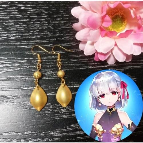 Fate Grand Order Kama Matou Sakura Cosplay Earrings Ear Clip Pendant Fashion Jewelry Halloween Costume Accessory Props