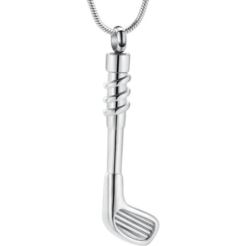 Golf Clubs Cremation Jewelry for Ashes Memorial Urn Necklace for Women Men Funeral Keepsake Urn Pendant Ashes Holder