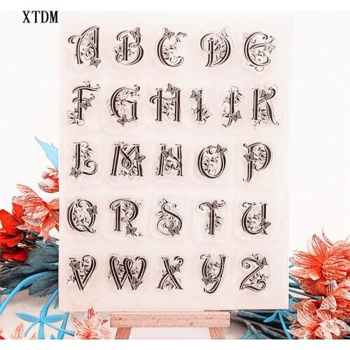 Hot selling letter alphabet transparent clear stamp / silicone seal roller stamp DIY scrapbook album / card production