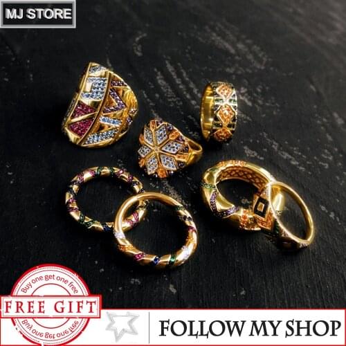 MEIJI 925 Sterling Silver Fashion Charm Copy 1:1 Yellow Multicolor Hoop Rings With Stripes Luxury Brand Monaco Jewelry For Women