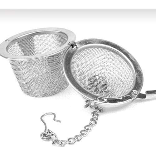 Reusable Stainless Steel Teakettle Locking Tea Filter Seasoning Ball Multifunction Mesh Herbal Ball Tea Spice Strainer