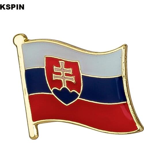 Slovakia Country Flag Metal Lapel Pin Badges for Clothing Brooches for Women/Men Badges for Backpacks KS-0164