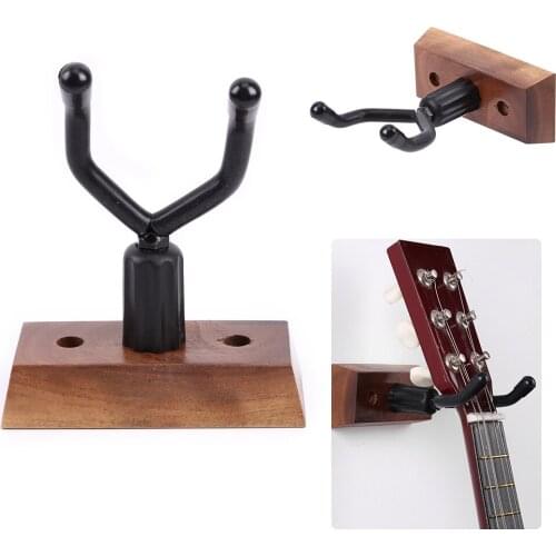 Wall Mount Guitar Hanger Hook Holder Wooden Stand Display Rack for Acoustic Guitar Ukulele Violin Bass Guitar Instrument Parts