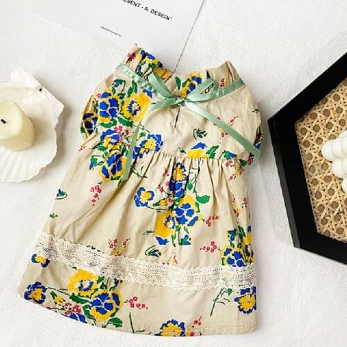 Small Dog Clothes Summer Big Large Dog Dress Skirt Yorksire Schnauzer Pomeranian Corgi Samoyed Husky Golden Retriever Clothing