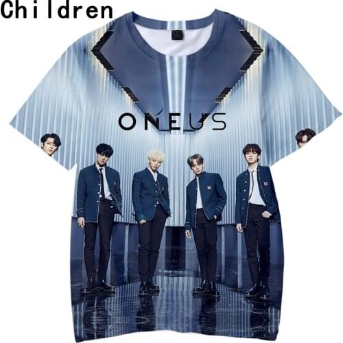 ONEUS 3D Printed Children T-shirts Kpop Fashion Summer Short Sleeve Tshirts 2019 Hot Sale Casual Trendy Streetwear Kids T shirts
