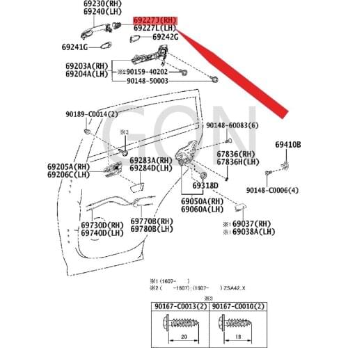 Right rear door outer handle cover 2013-Toy ota RA V4 door outer handle cover main door sealing trim panel Dust cover