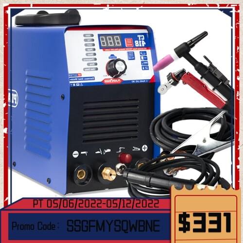 PLASMARGON Air Plasma Cutter CT418 Pro 160A IGBT Inverter Pulse TIG CUT MMA Pilot Arc 4 IN 1 Function Welding Machine 220v