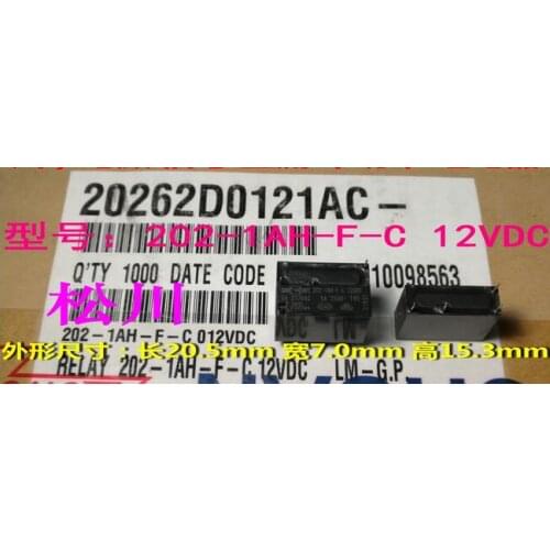 HOT NEW 12V relay 202-1AH-F-C 12VDC 202-1AH-F-C-12VDC 2021AHFC 12VDC 12V DC12V DIP4 30PCS/LOT