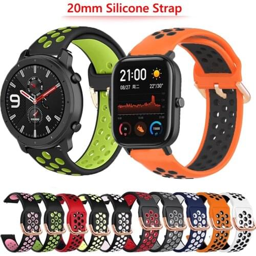 Smart Watch Band Amazfit GTS 2e Silicone Wrist Straps For Xiaomi Huami Amazfit GTR 42mm GTS2e Bip U/S Bracelet WatchBand Correa