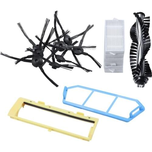 Filter Replacements Kits for Ilife A4 A6 A4S A8 A40 Hepa Filter & Primary Filter & Side Brush Remote Control Roll Brush Cover